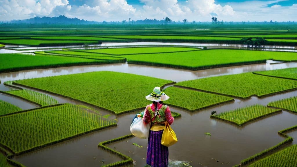 Indonesian Government Provides Aid for Flood-Damaged Rice Fields