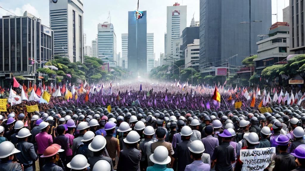 Jakarta Workers' Union Protests Minimum Wage, Demands Higher Pay