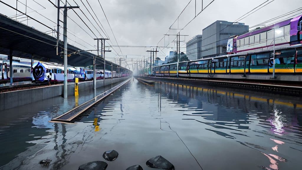 Floods Disrupt Jakarta's Rail Network: 38 Train Trips Cancelled